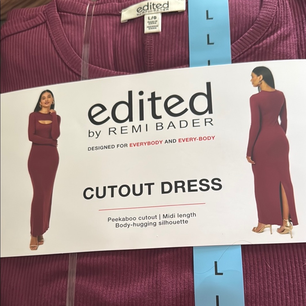 Burgundy Long Sleeve Dress